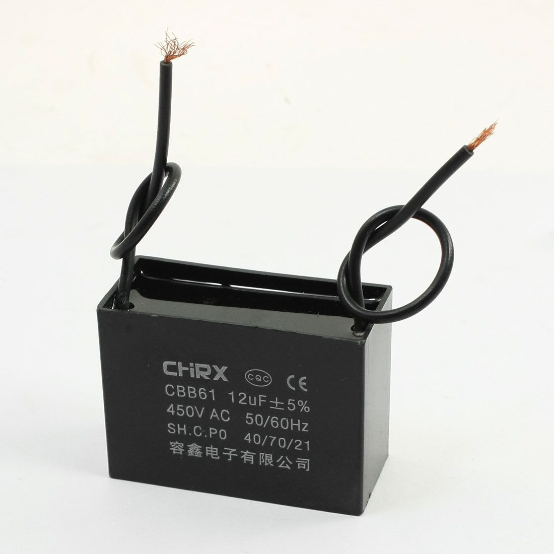 AC 450V 12uF Two Wired Lead Motor Running Capacitor CBB61