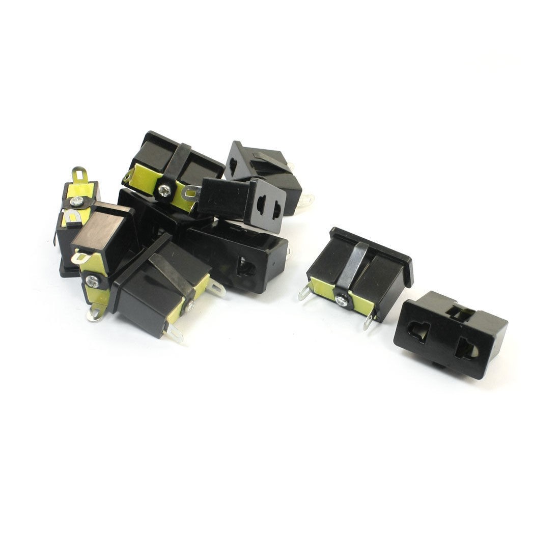 10pcs US EU Plug Self Locking Power Socket AC 250V 10A