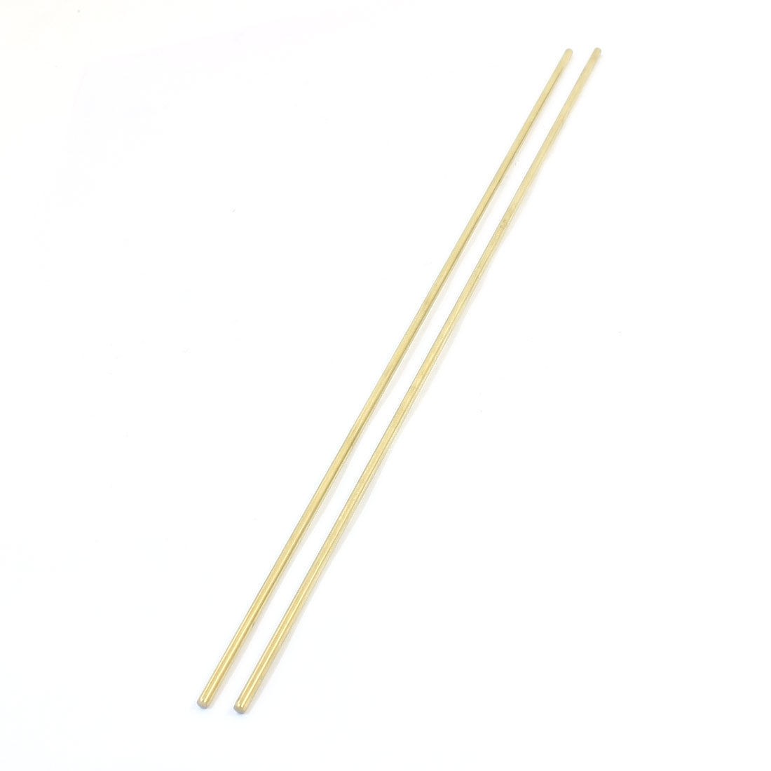 RC Model Airplane 300mm Length 3mm Dia Brass Axle Round Stock Rod Bar 2Pcs