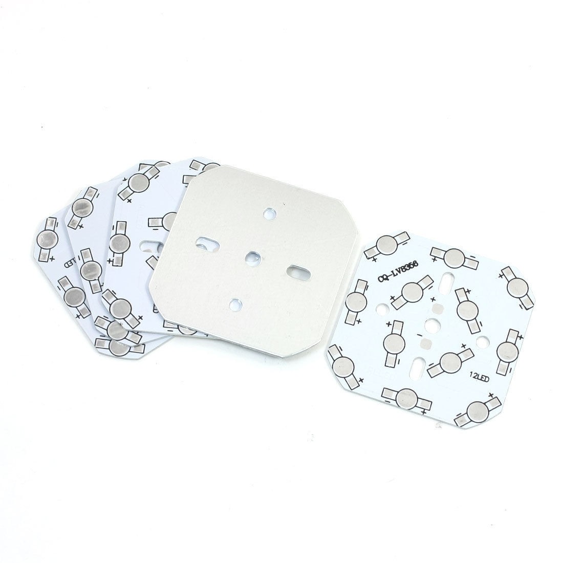 5Pcs 12 x 1W 3W LED High Power Aluminum PCB Circuit Board 64mm x 64mm