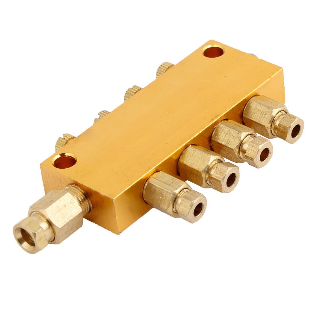 4 Ways Adjustable Oil Distributor Valve Manifold 6mm Inlet 4mm Out