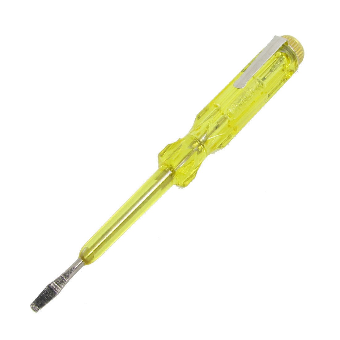 Yellow Plastic Handle 3.5mm Width Slotted Screwdriver AC 250V Electroprobe