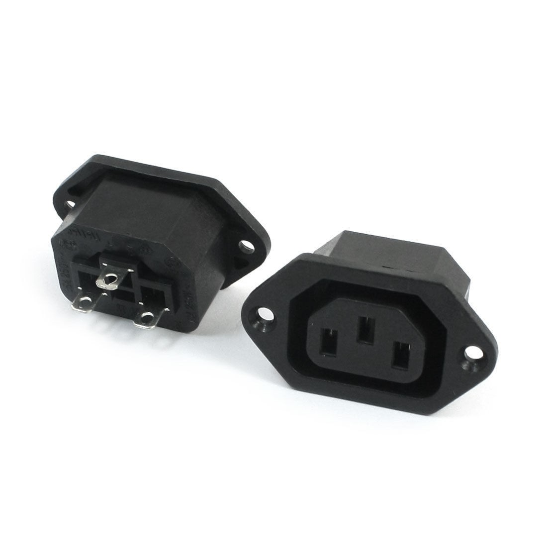 2Pcs 3 Soldering Pins Power Supply C13 Coupler Female Plug AC 250V 10A