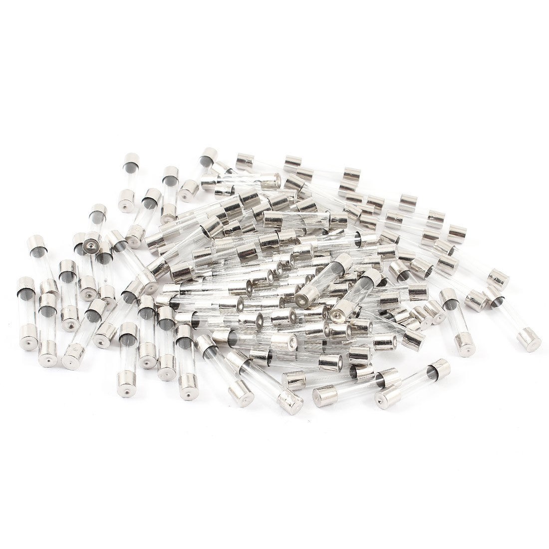 100 Pcs Electric Equipment Parts 5mm x 20mm Glass Tube Fuses 15A 250V