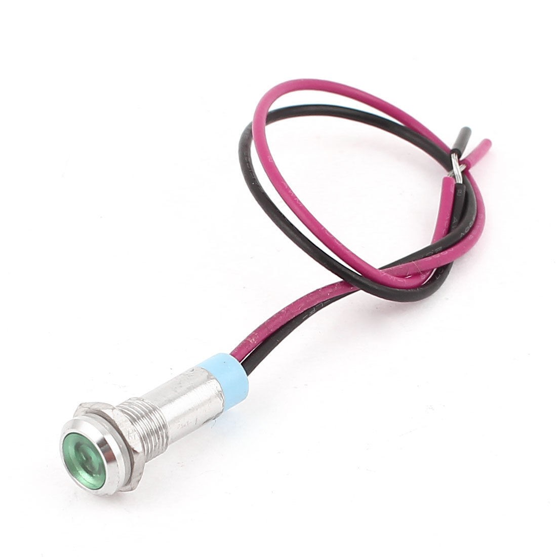 14.5cm Long Wire Cables Water Heater Green Indicator Signal Lamp Light DC 24V