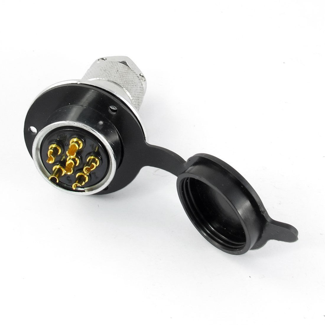 AC150V 15A 30mm Dust Cover Metal 6pin Male Female Aviation Plug Connector