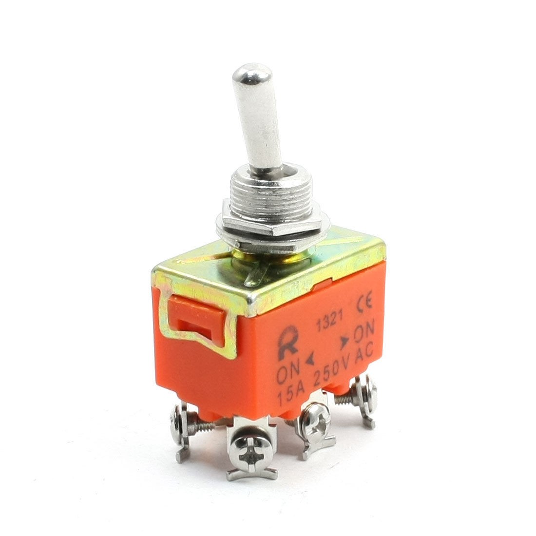 AC 250V 15A 6 Pin DPDT On-On Dual Position Latching Mini Toggle Switch