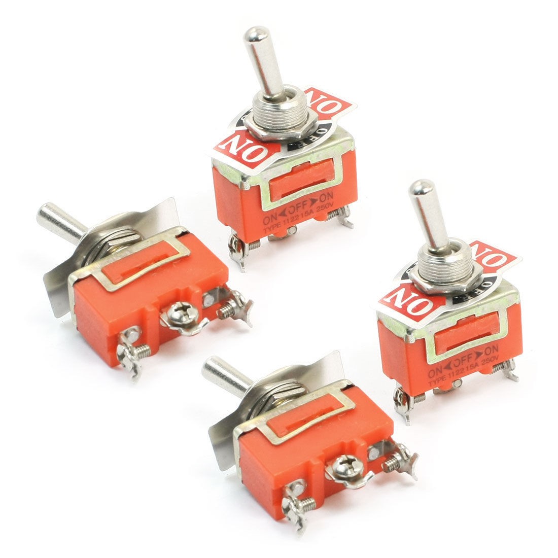 Spare Parts AC 250V 15A ON/OFF/ON 3 Positions 3 Pin Toggle Switch E-TEN1122 4pcs