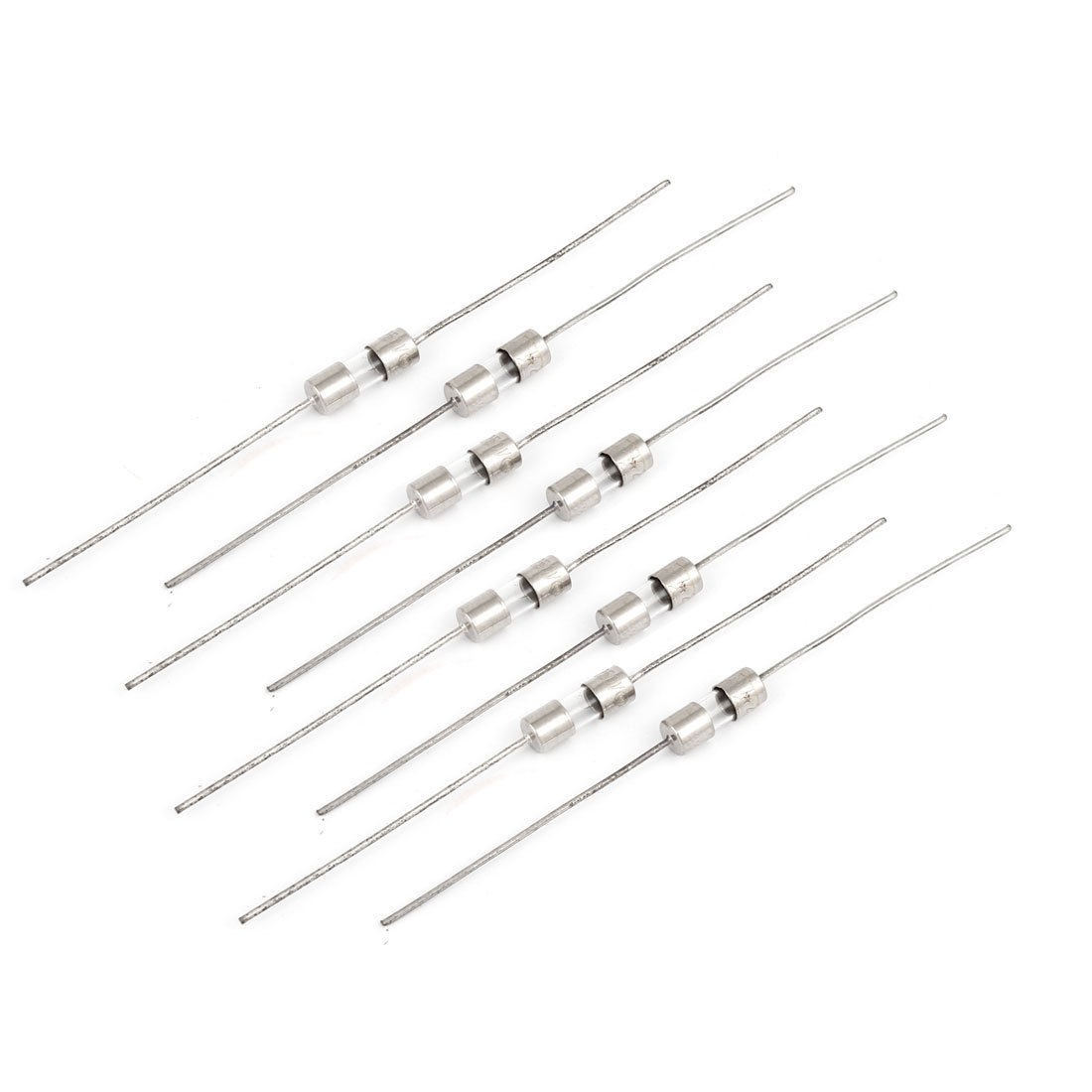 10 Pcs 3mm x 10mm Axial Leads Fast Acting Glass Fuses Tube 1Amp 250V