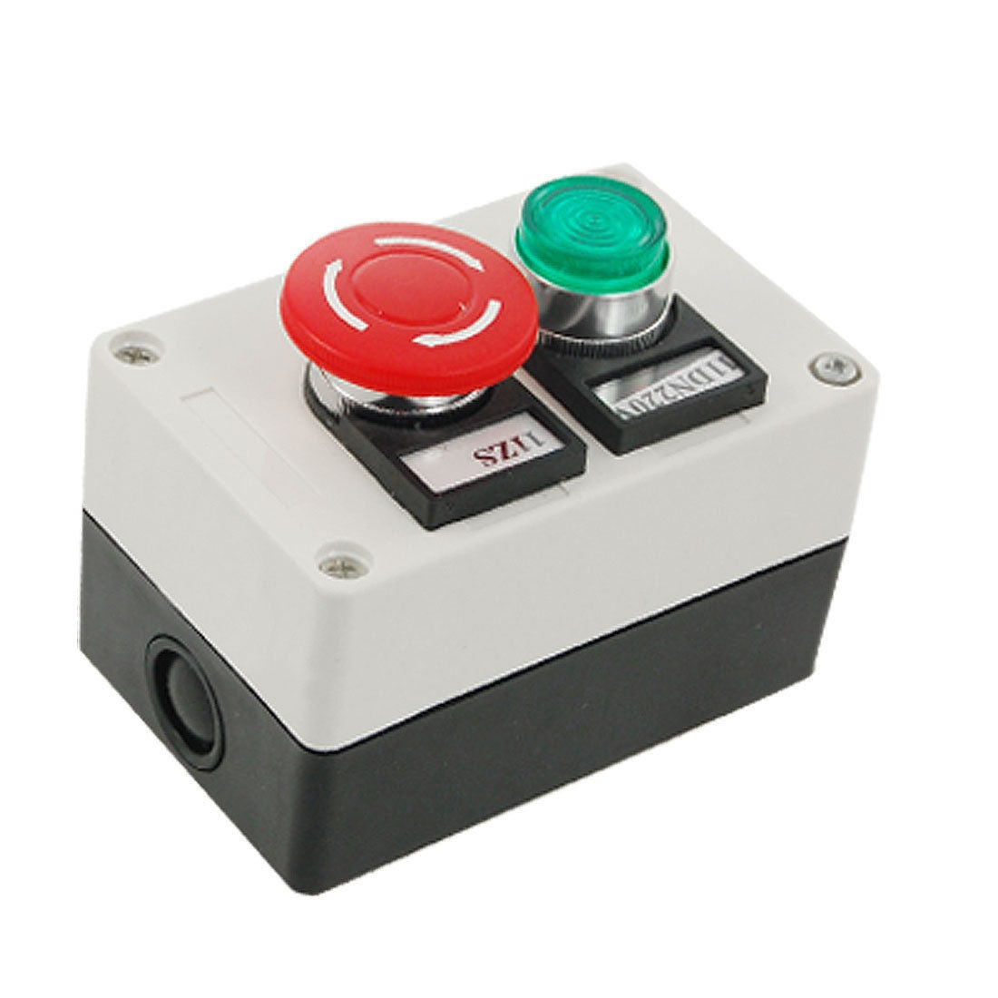 AC 220V Green Self Locking Switch Push Button Station