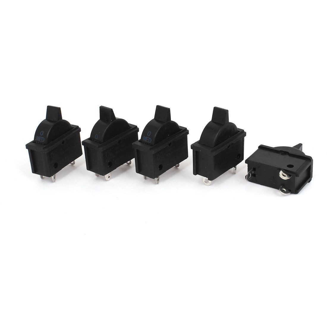 5 PCS AC 250V 10A DPDT 3 Pin 3 Way Hair Drier Push Button Switch