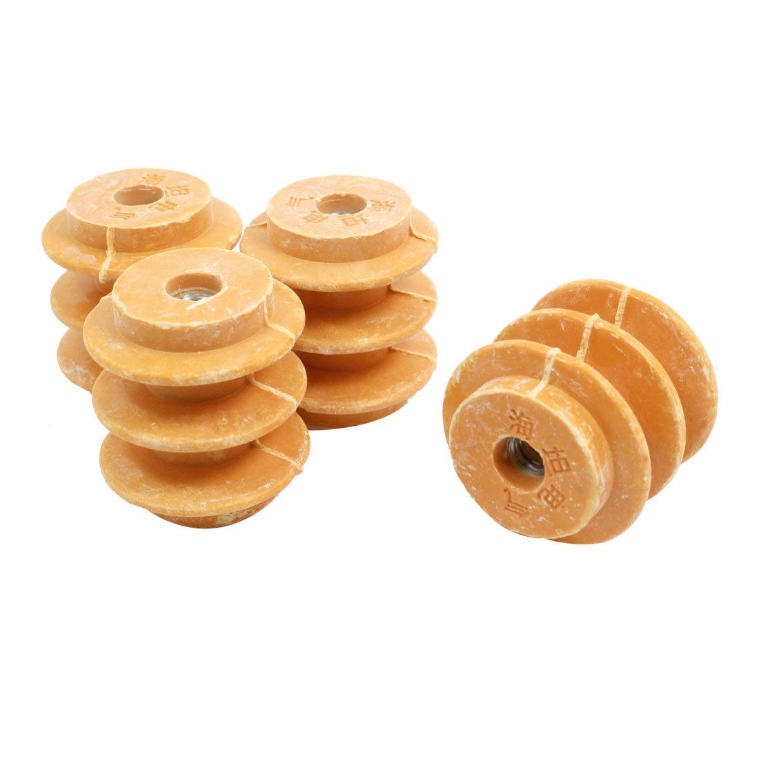 4 Pcs M10 Thread 2" Height Busbar Insulator Connector Supporter Orange