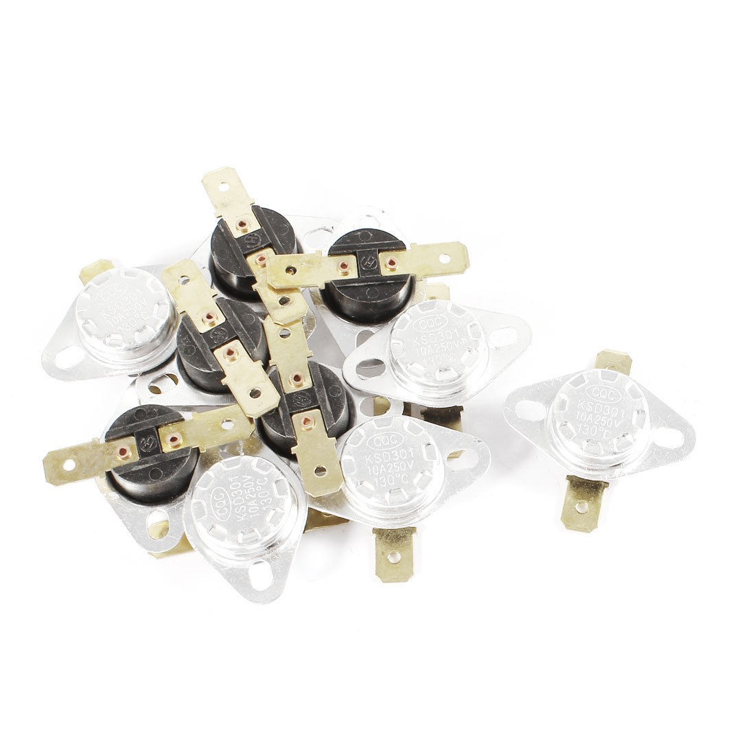 10 Pcs KSD301 250V 10A 130 Celsius Normal Close Temperature Controlled Switch