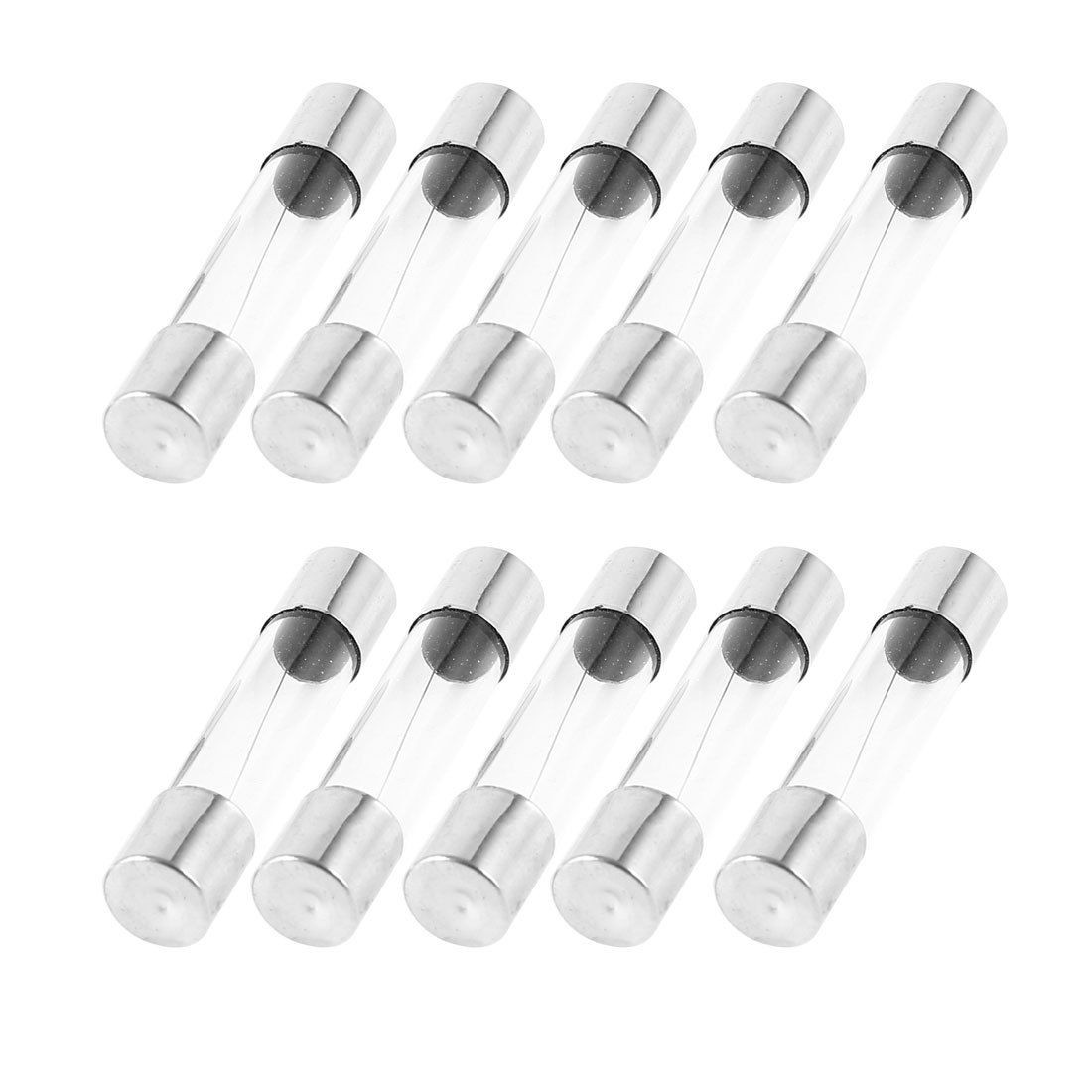 10 Pcs Fast Blow Type Glass Tube Fuses 6x30mm 250V 3Amp