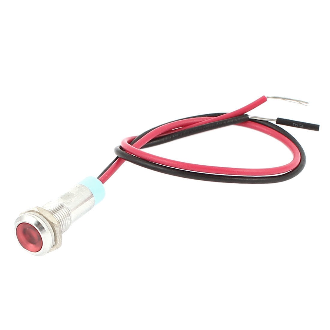 14.5cm Long Wire Cables Water Heater Red Indicator Signal Lamp Light DC 24V