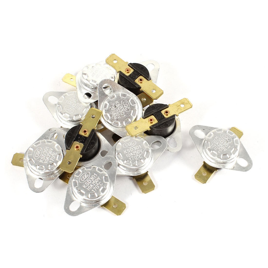 10 Pcs KSD301 250V 10A 170 Celsius Normal Close Temperature Controlled Switch