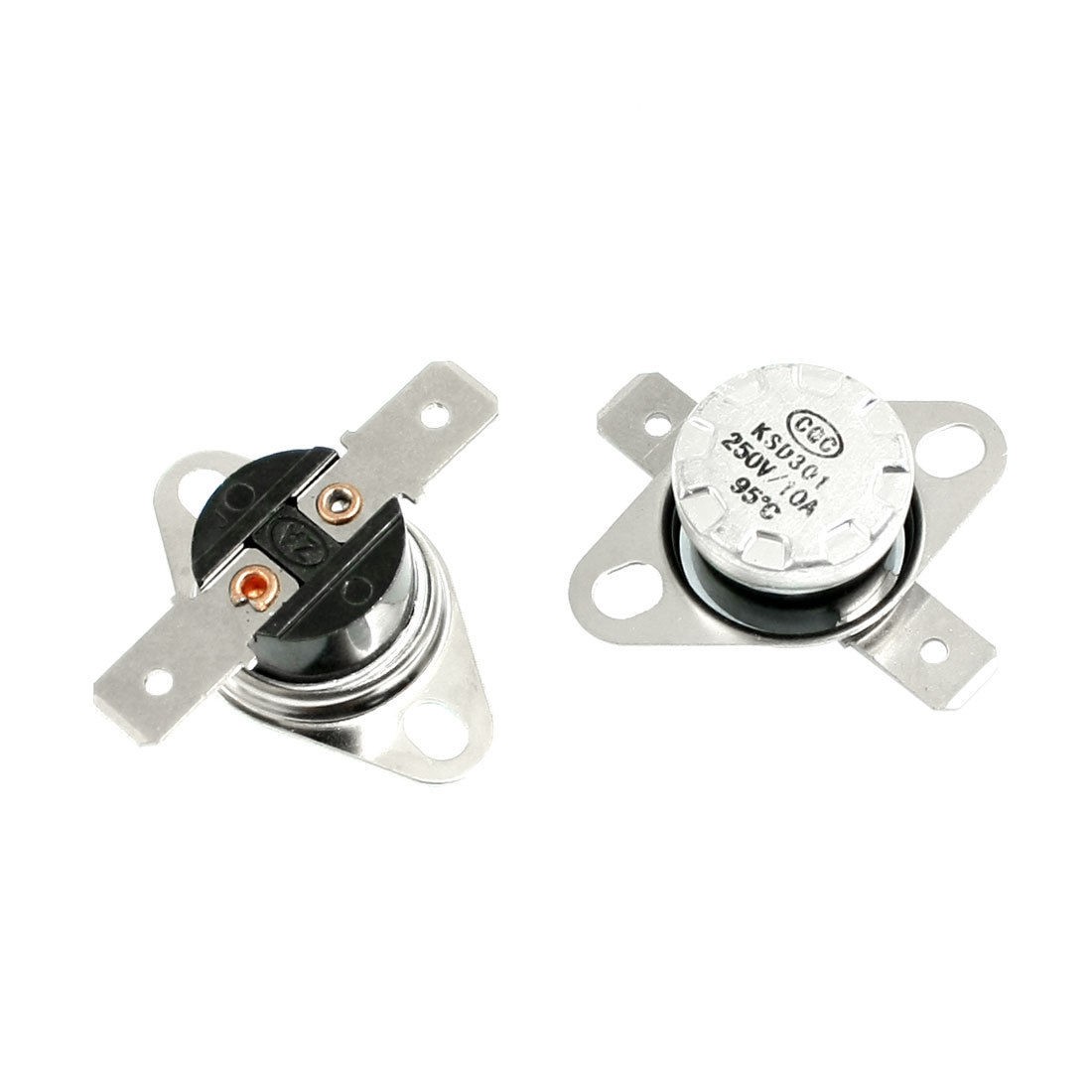 2 x 250V 10A KSD301 Temperature Control Switch Thermostat 95 Celsius N.C