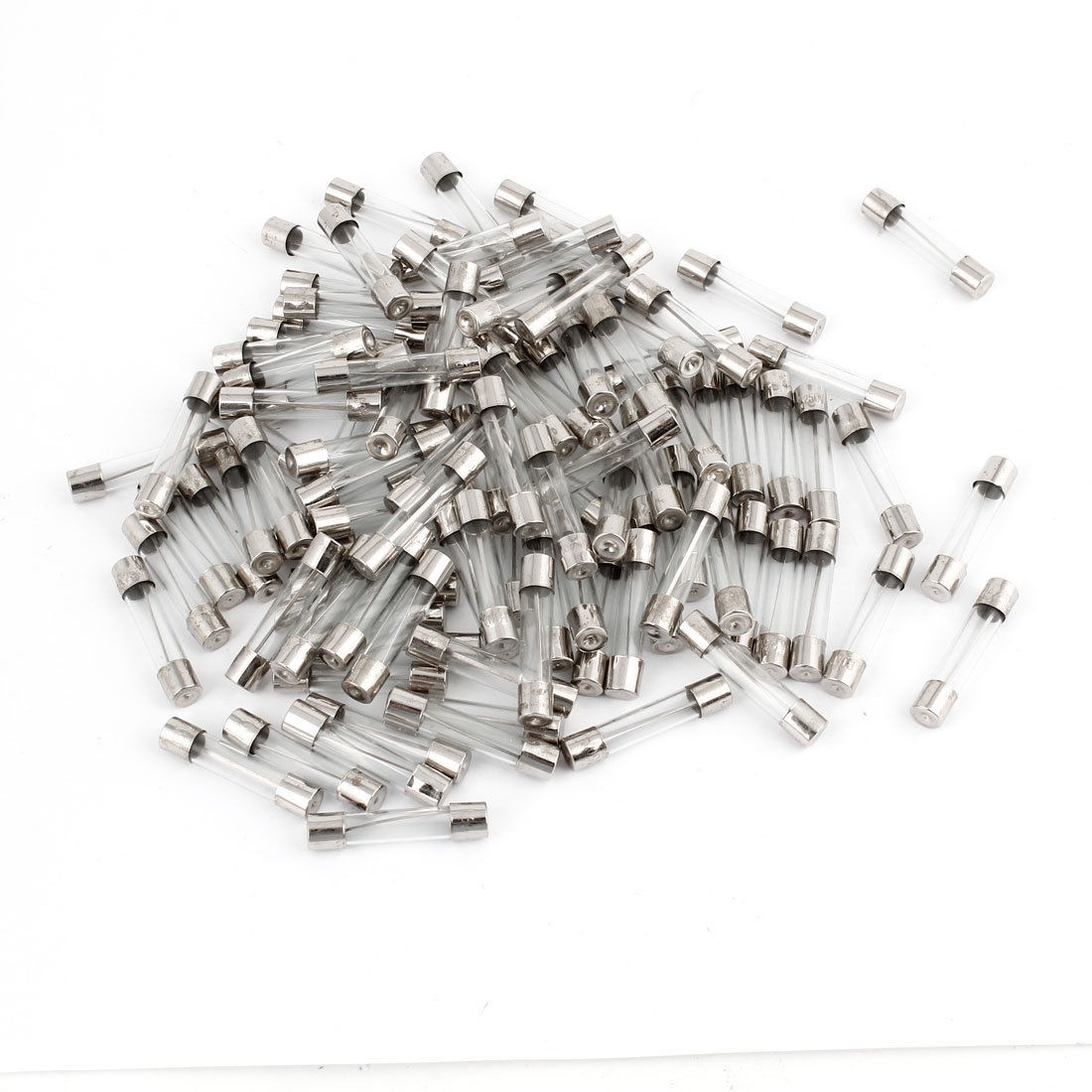 100 Pcs 250V 30A Quick Fast Blow Glass Tube Fuses Silver Tone Clear 6 x 30mm