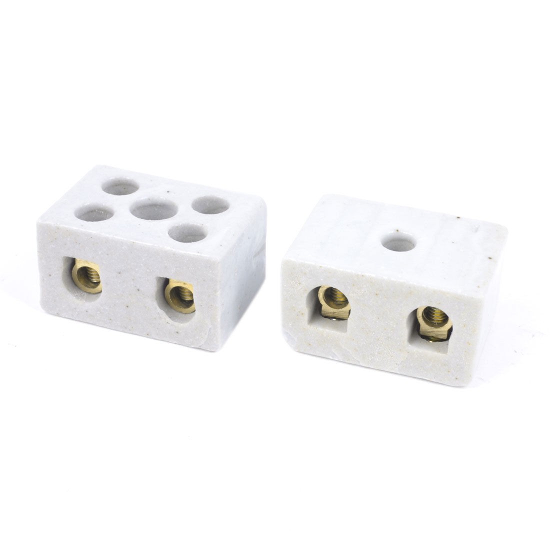 2pcs 15A 250V Insulation High Temp Ceramic Terminal Blocks 2W5H
