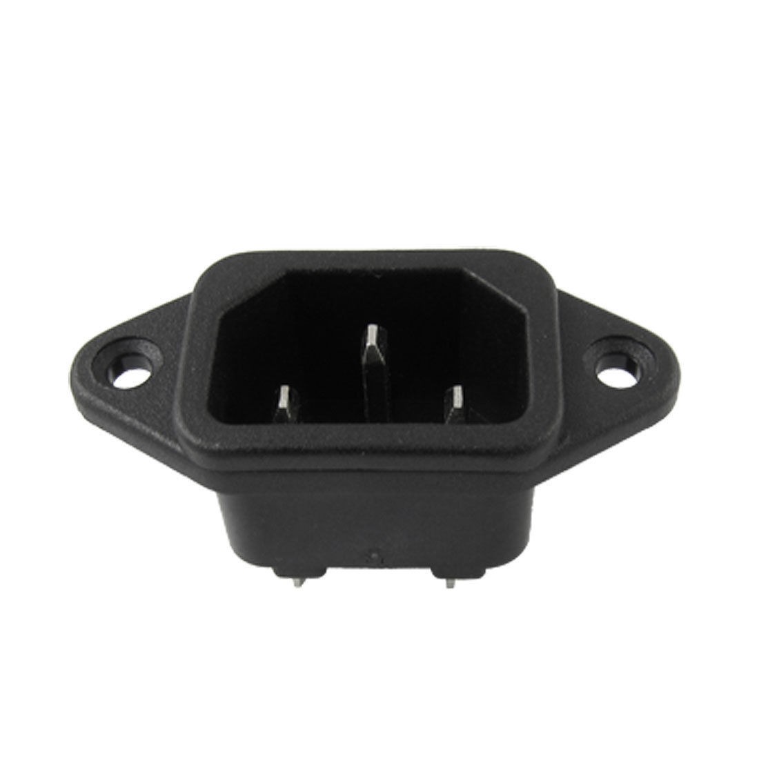 250V 15A IEC 60320 C14 Power Supply Plug Adapter Black