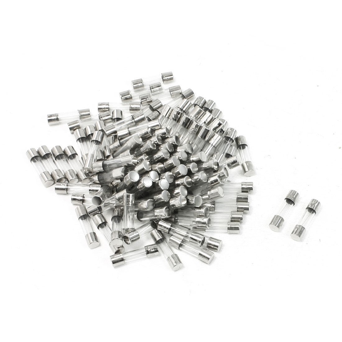 100 Pcs Fast Blow Cylinder Shape 5mm x 20mm Glass Tube Fuses 250V 4A Amp