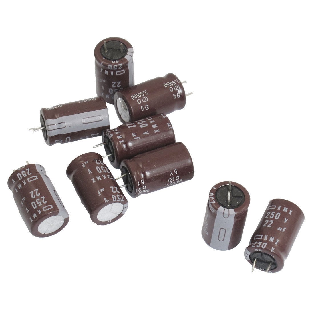 22uF 250V Radial Lead Electrolytic Capacitors 9 Pcs
