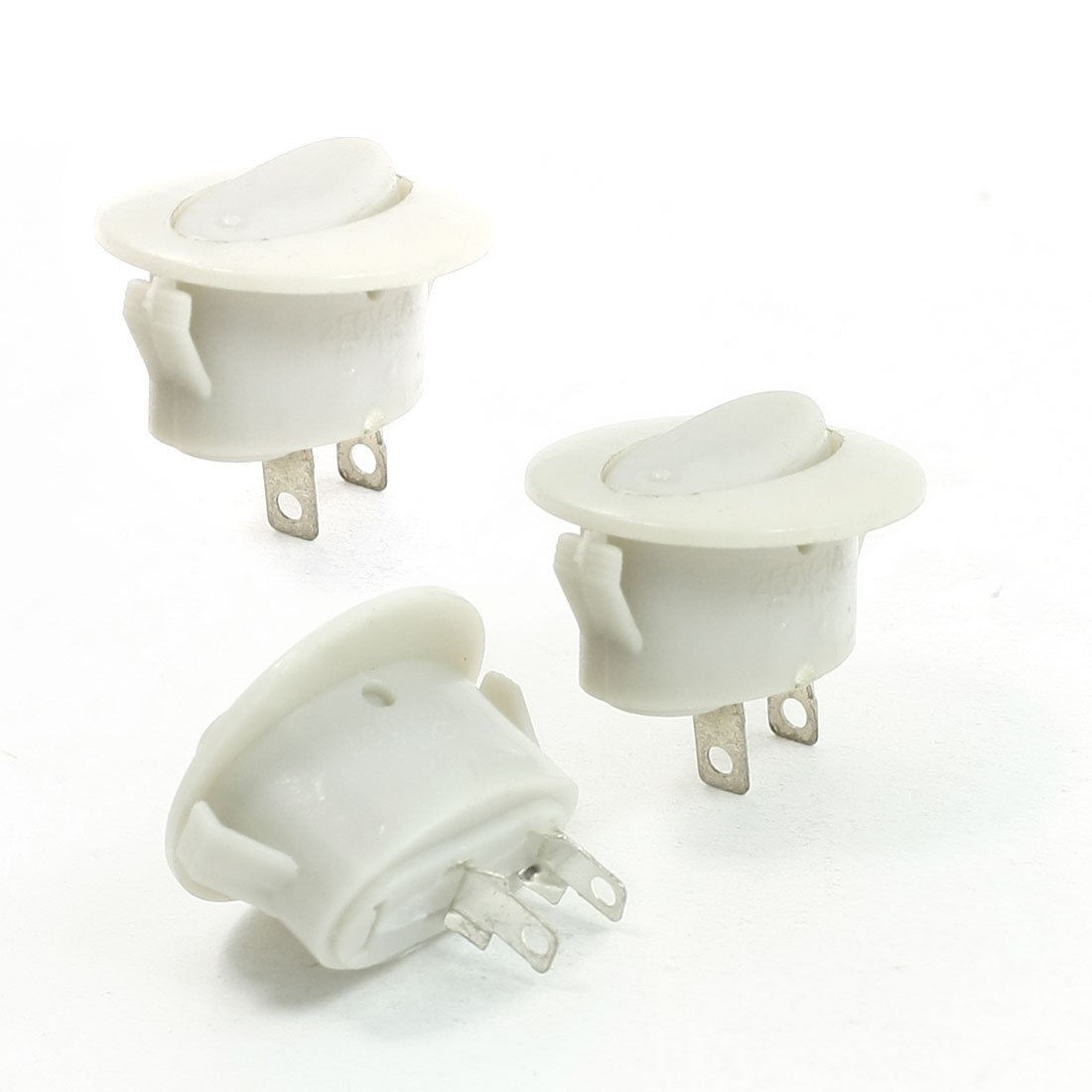 3 Pcs Oval Button On/Off SPST Rocker Switch AC250V 1Amp