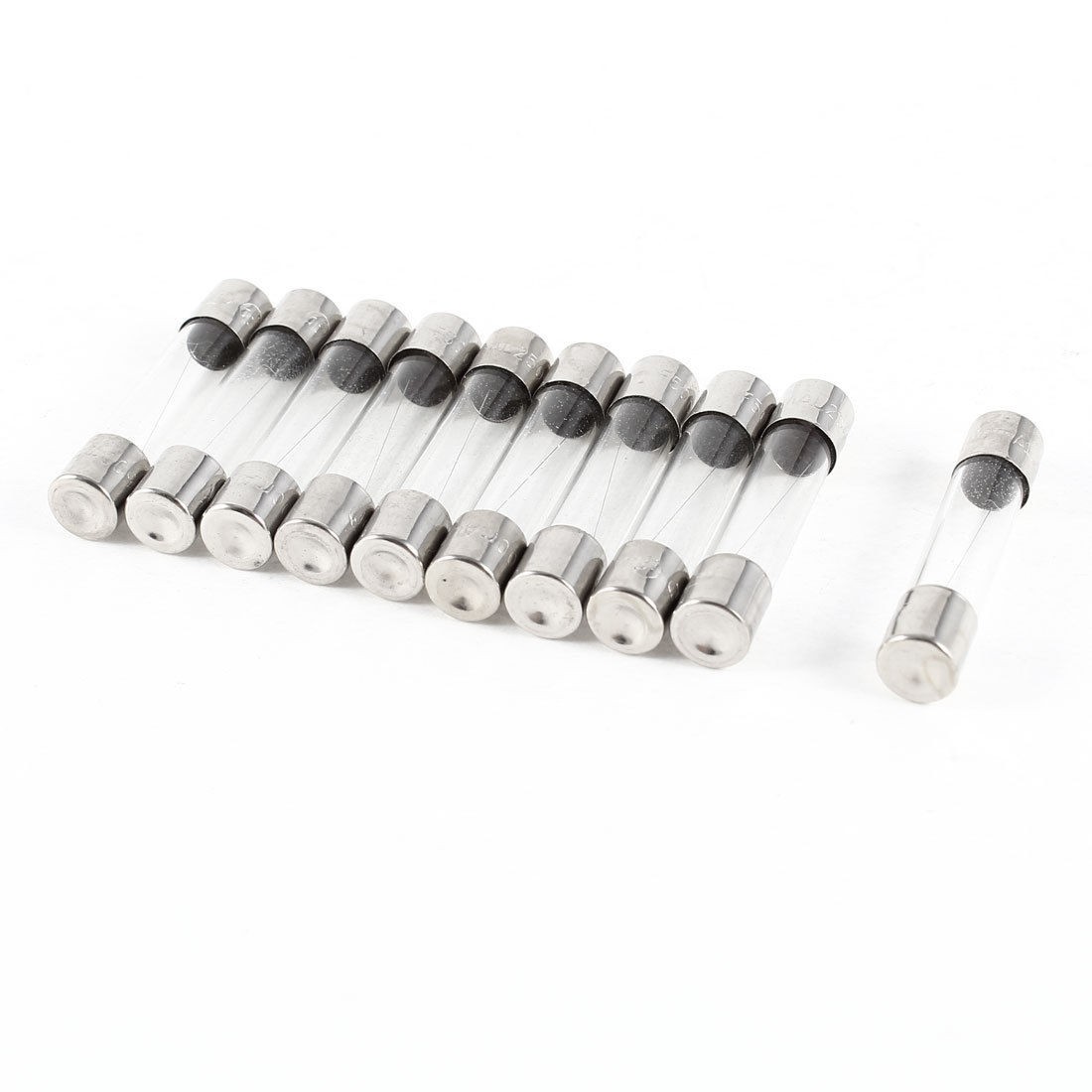 10 Pcs Fast Blow Type Glass Tube Fuses 6x30mm 250V 0.5A