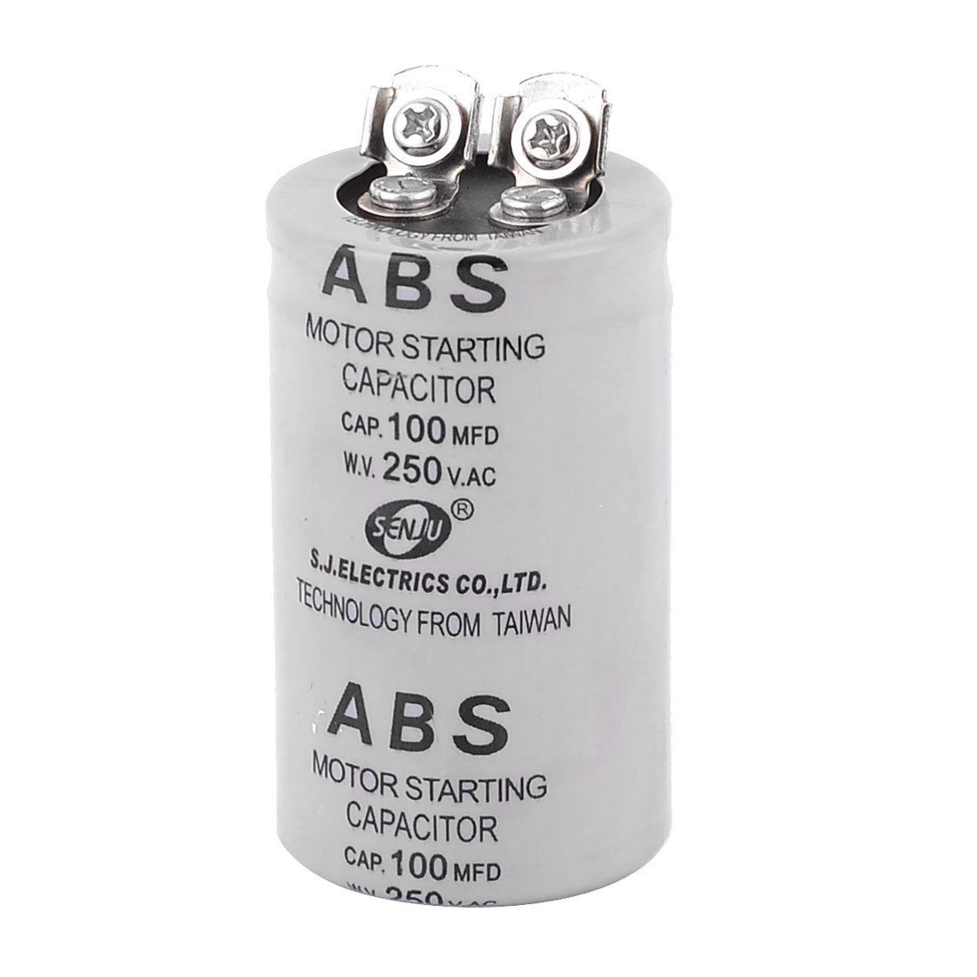 250VAC 100uF 100MFD Polypropylene Film Cylindrical Motor Start Capacitor