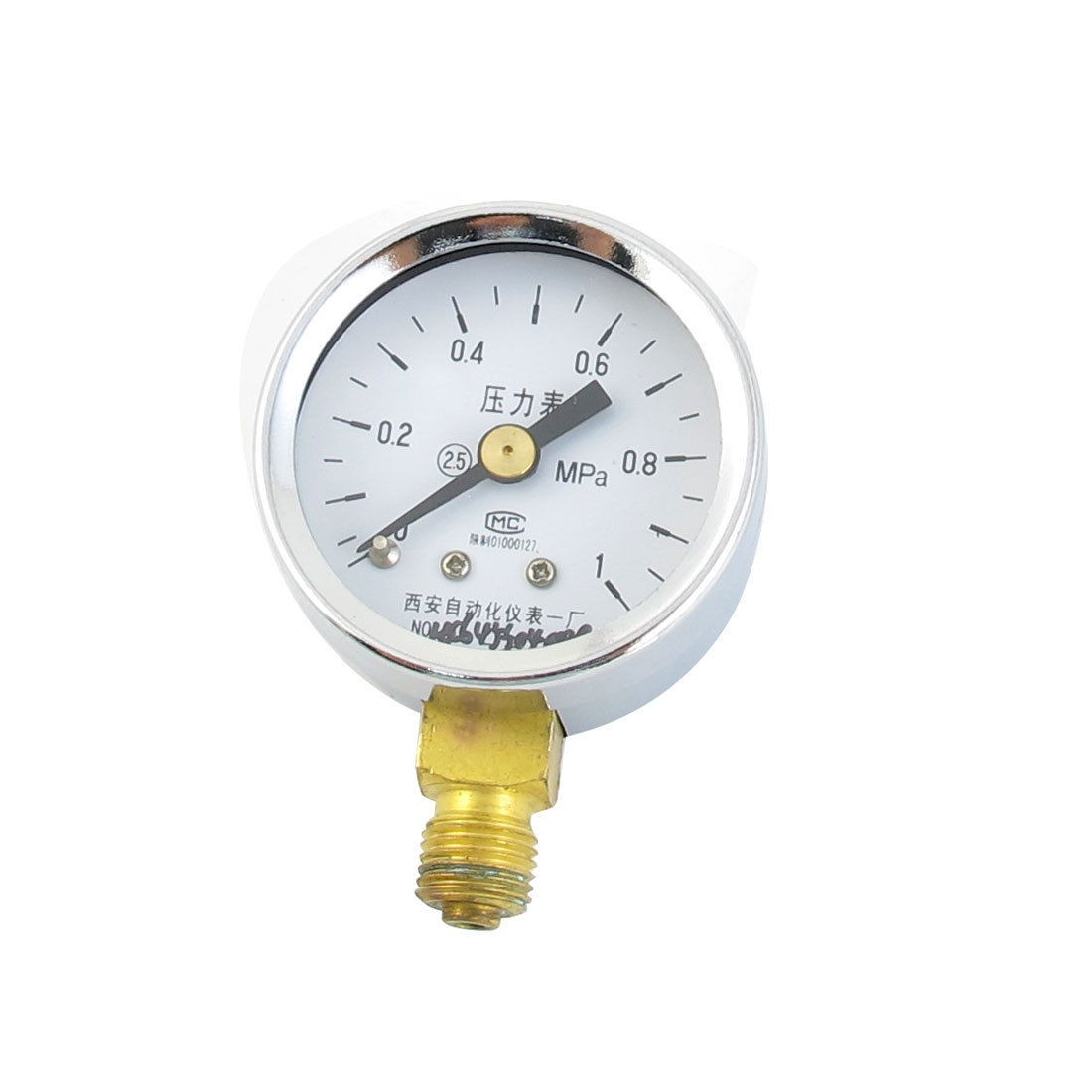 Silver Tone Case 1/8PT Male Threaded 0-1Mpa Pneumatic Air Pressure Gauge