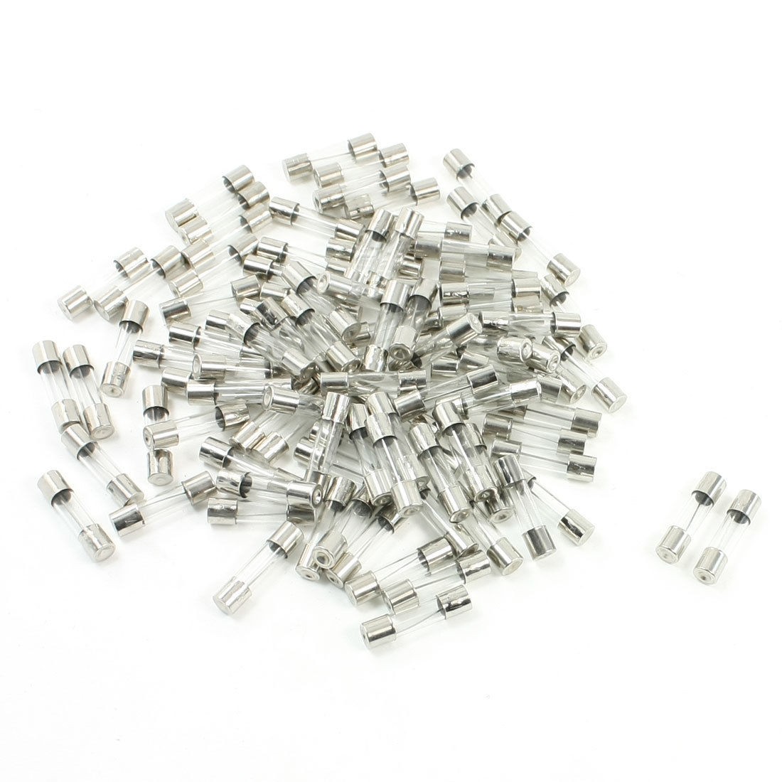 100 Pcs 250V 8A Quick Acting Glass Tube Fuses Fast Blow 5mm x 20mm