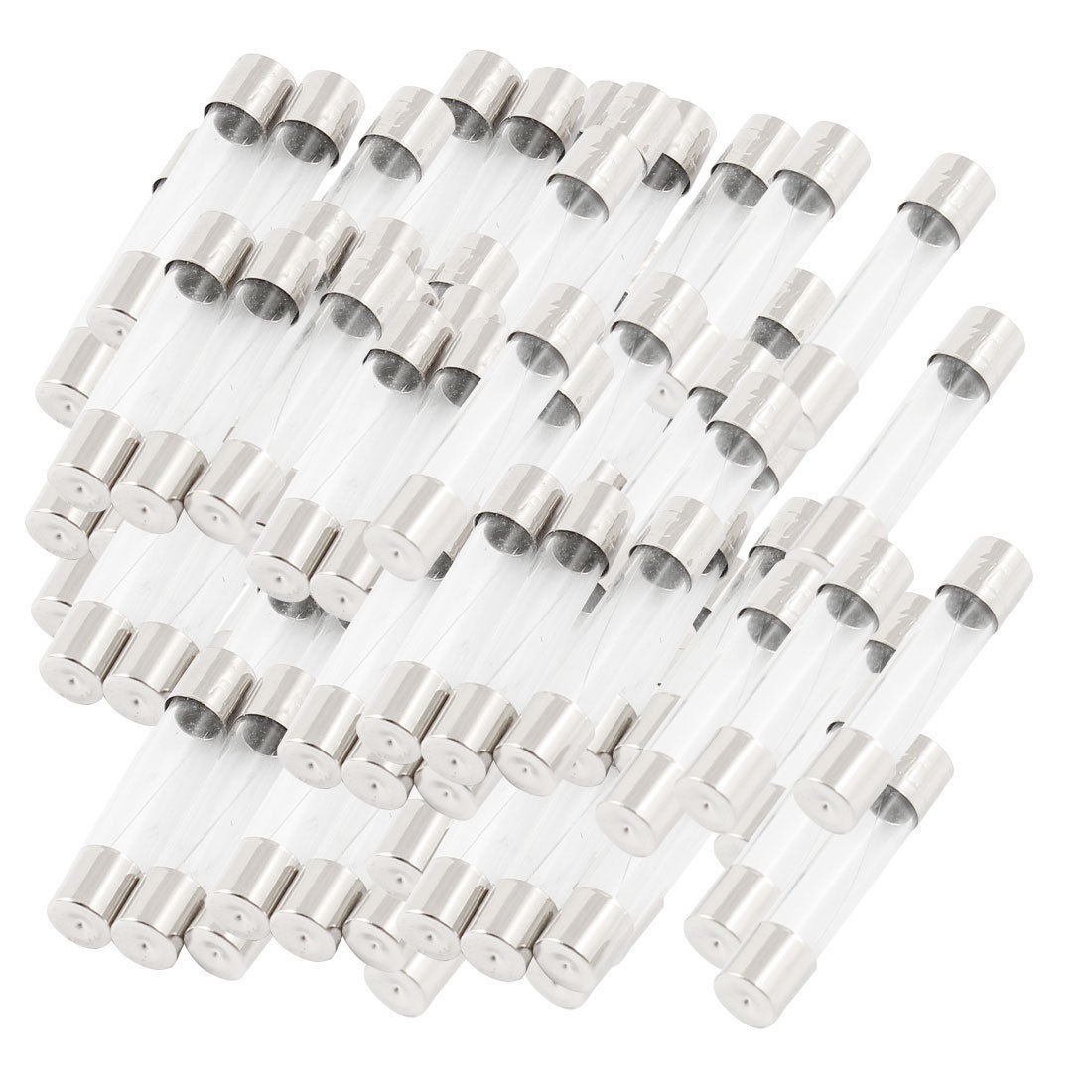 100 Pcs 250V 10A Fast Acting Glass Tube Fuses Fast Blow 6mm x 30mm