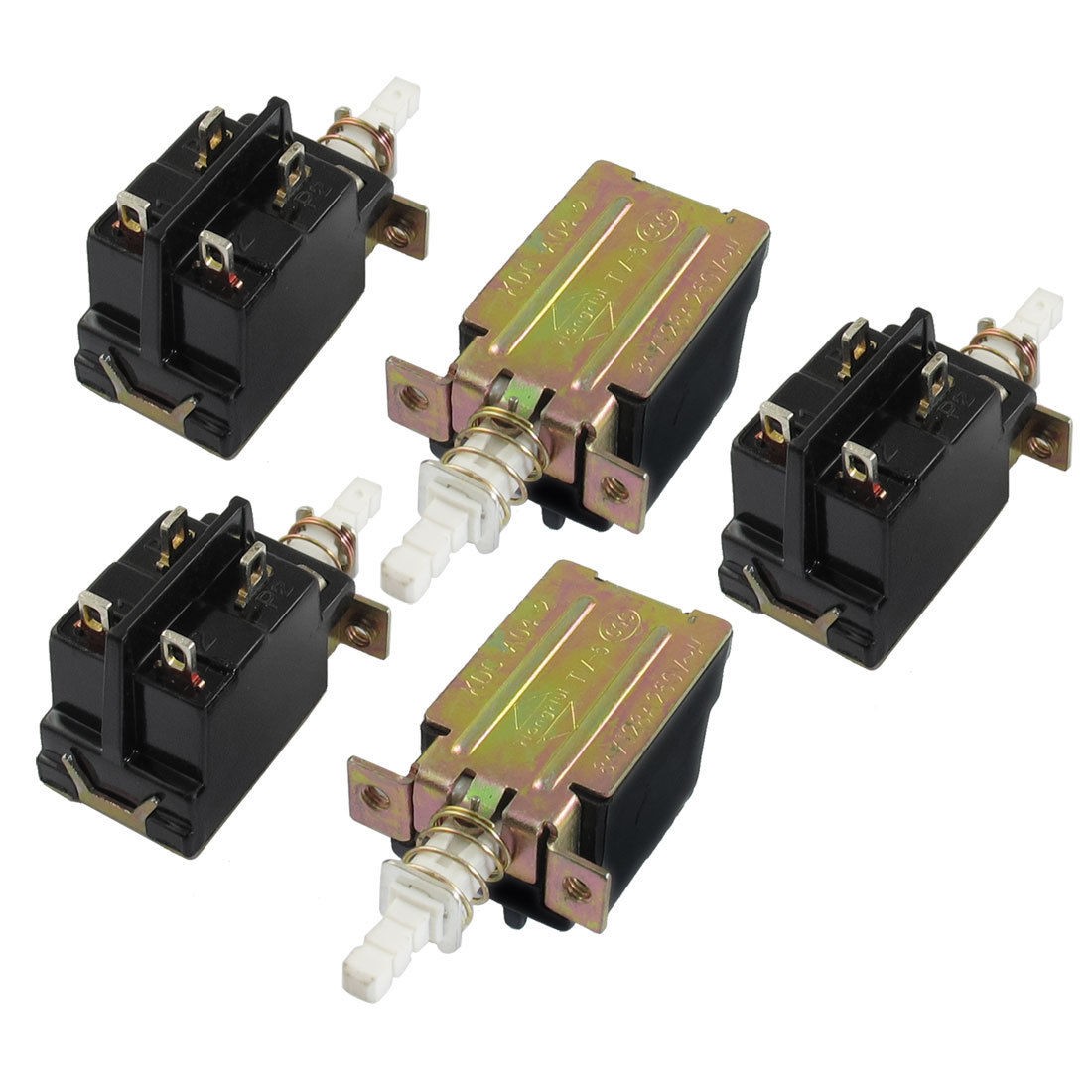 5 Pcs AC 250V 8A 4 Pin 4P DPST Latching Push Button Power Switch Lock KDC-A04-2