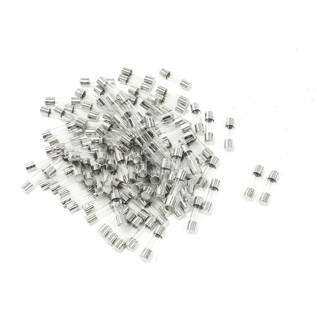 100 Pcs Fast Blow Cylinder Shape 5mm x 20mm Glass Tube Fuses 250V 3A Amp