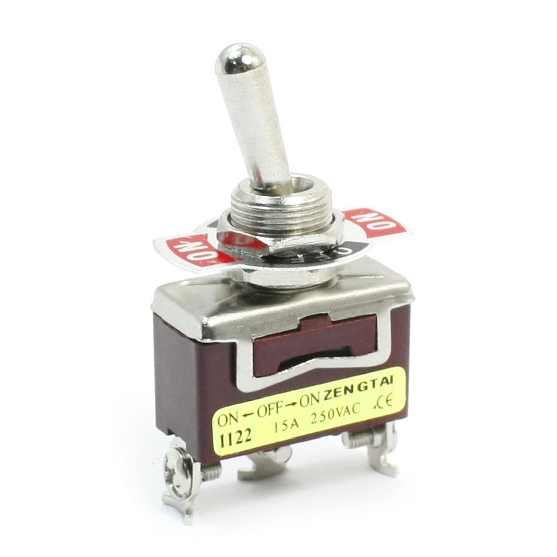 ON-OFF-ON SPDT 3 Screw Terminal Rocker Type Toggle Switch AC 250V 15A E-TEN1122