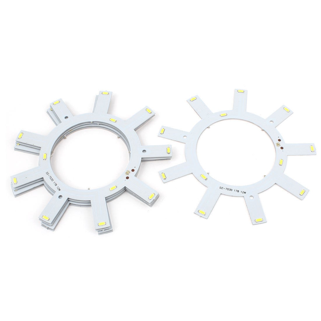 12W DC30-36V 300mA 80LM/W White 12 SMD 7030 LED Aluminum Base Heatsink 5 Pcs