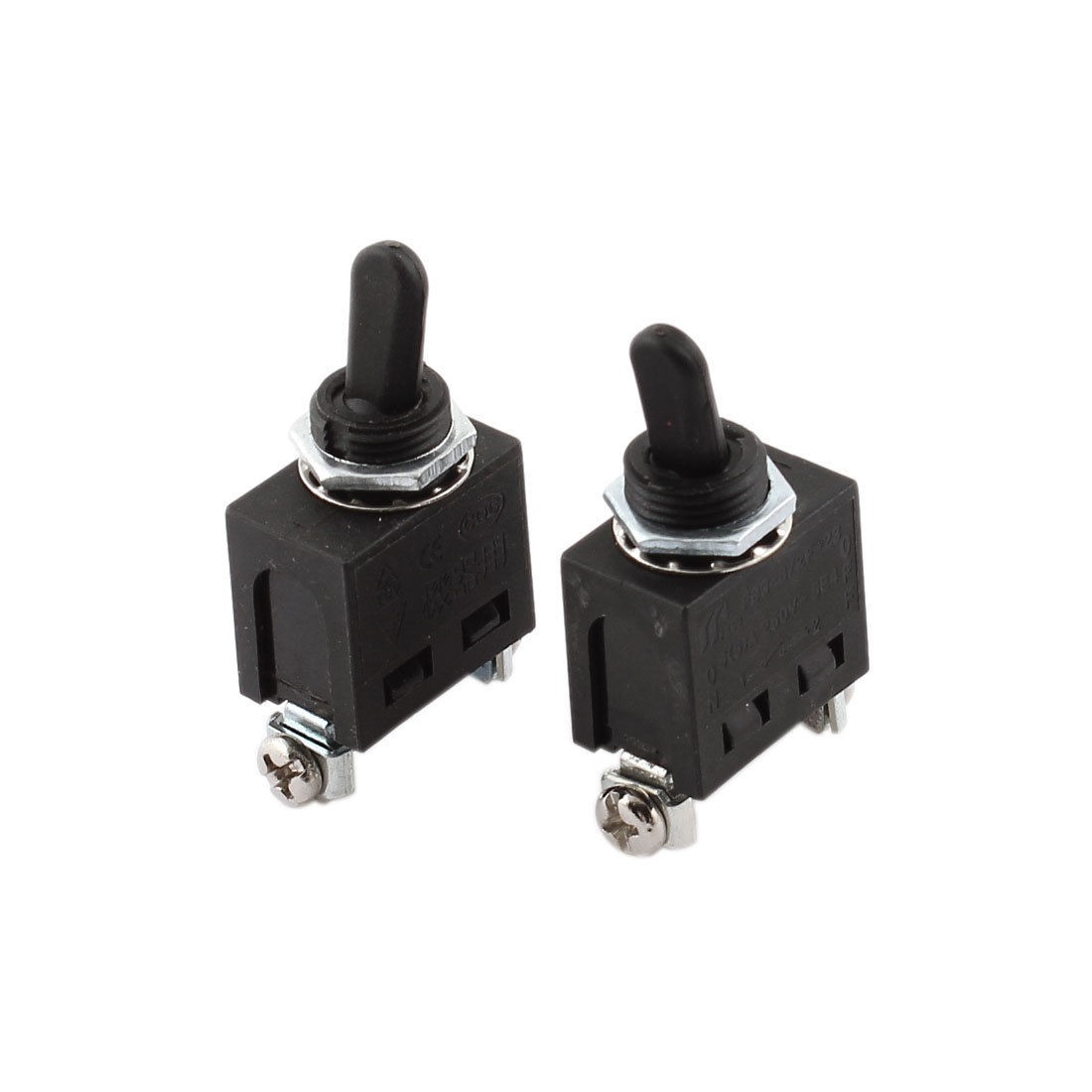 2 Pcs Electric Parts Latching SPST NO on/off Toggle Switch AC 250V 5A