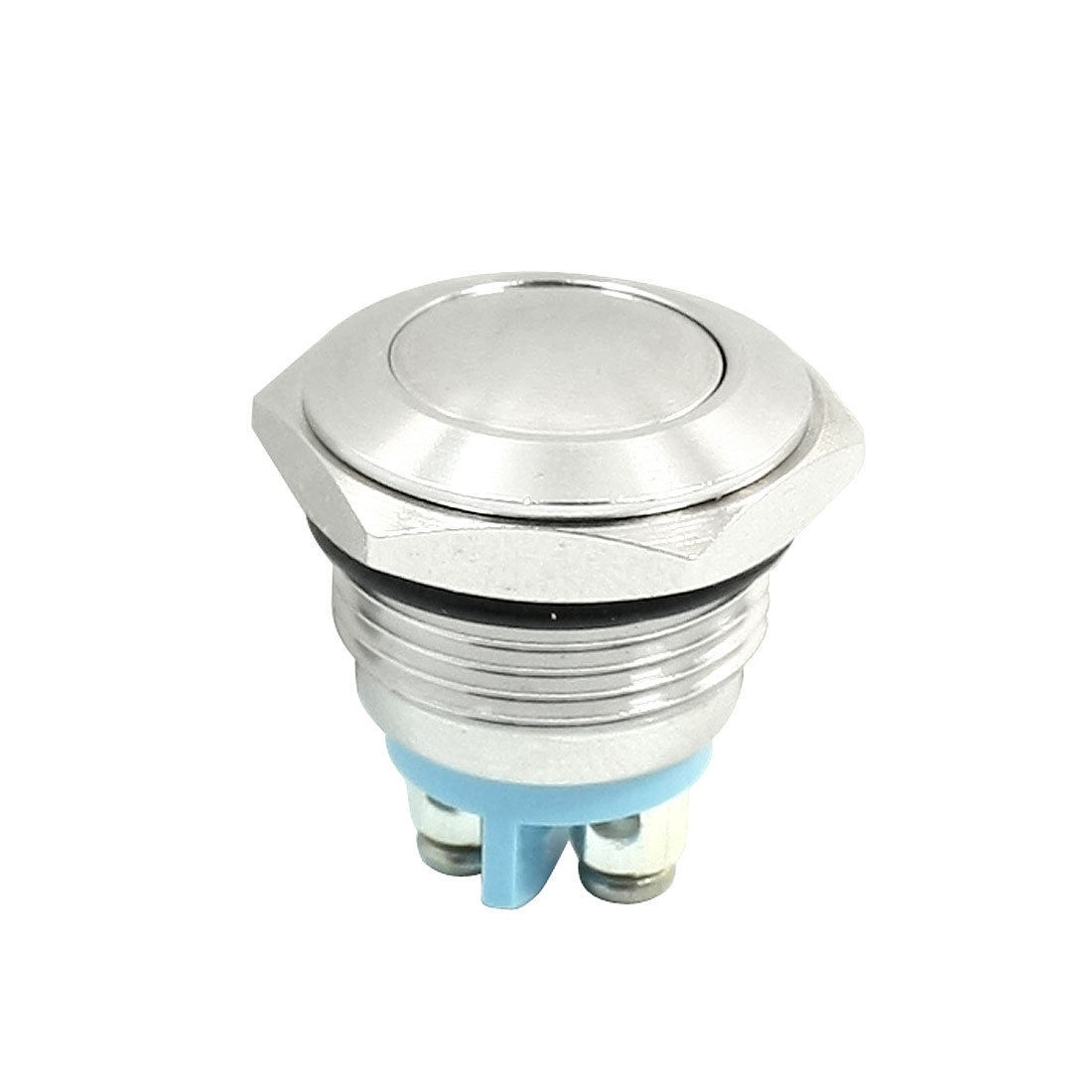 2-Screw Terminals 16mm Mounting SPST Momentary Metal Pushbutton Switch