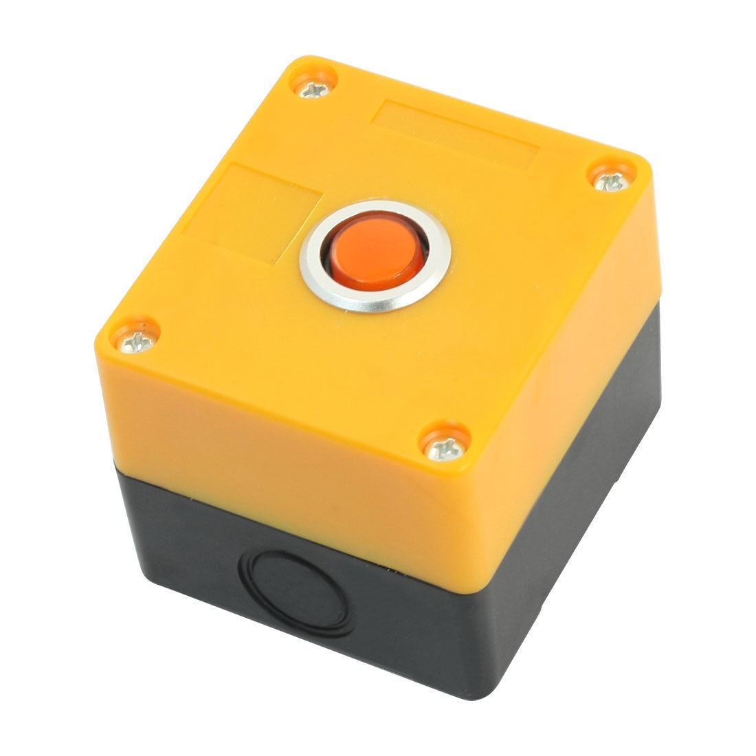 Orange 12V Pilot Lamp SPDT 5 Pins Yellow Plastic Push Button Station