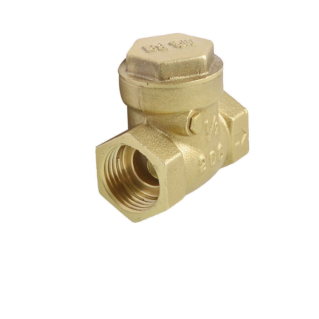 Solar Water Heater Brass Tone NPT 1/2" Sewing Check Valve