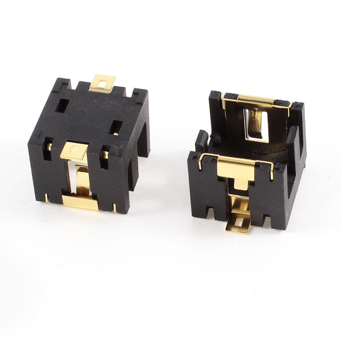 2 x Black Plastic AG13/LR44 Cell Button Lithium Batteries Socket Holder