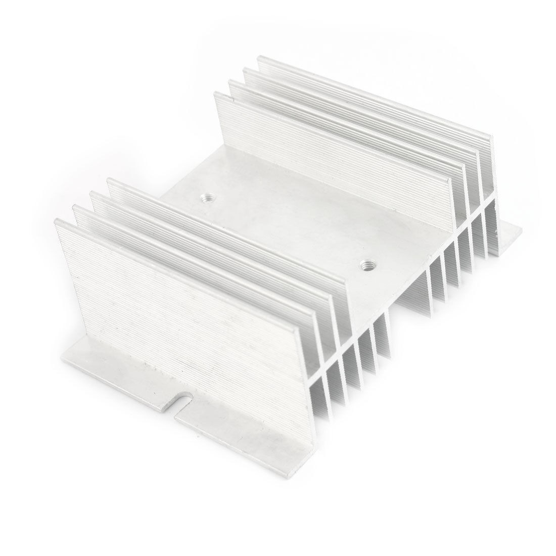 125mm x 70mm x 50mm Silver Tone Aluminum Heat Sink for Solid State Relay