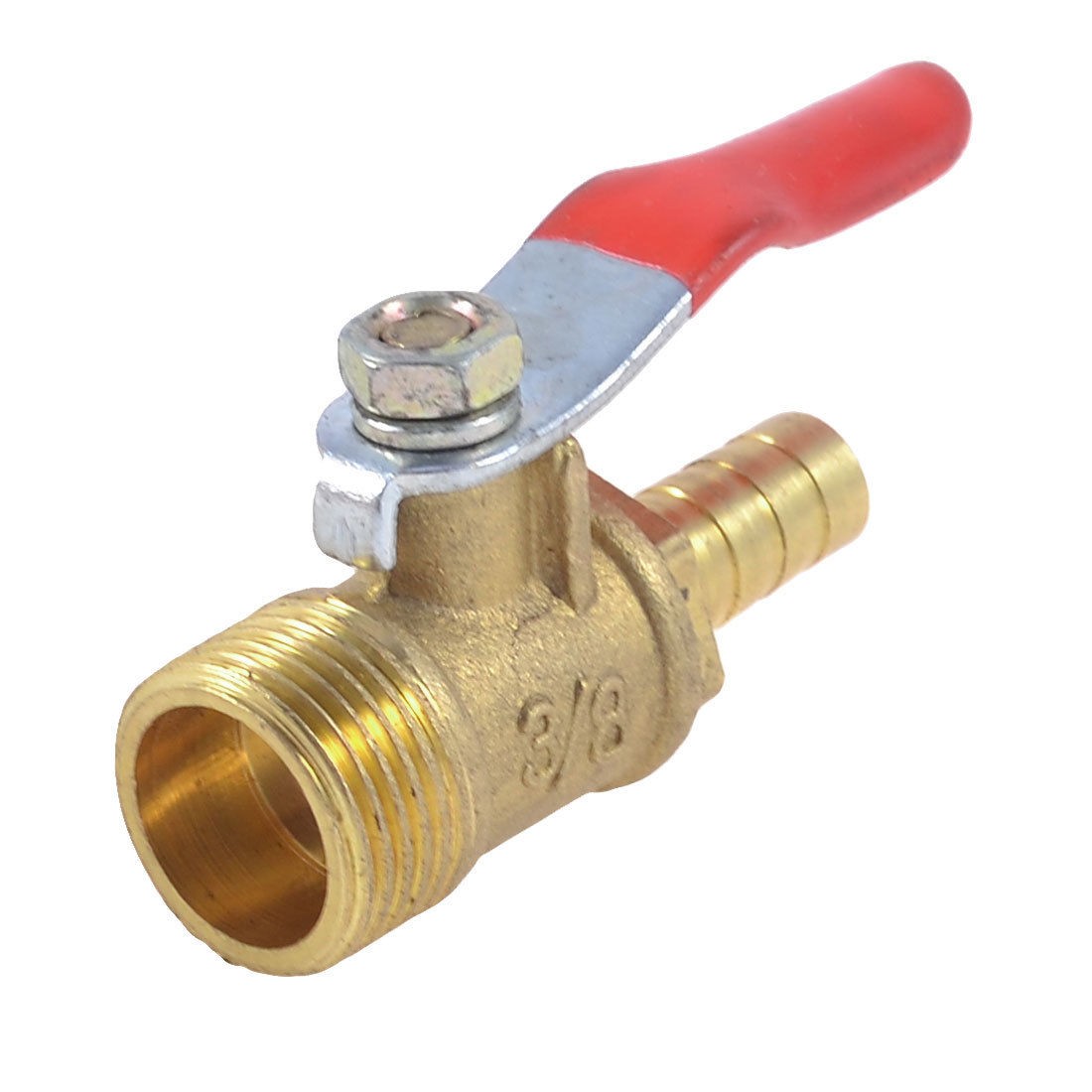 5/16" Barb Hose to 3/8" PT Male Thread In Line Shut Off Ball Valve