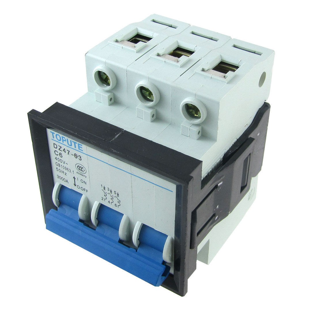 AC 400V 6A 3P Miniature Mini Circuit Breaker DZ47-63 C6