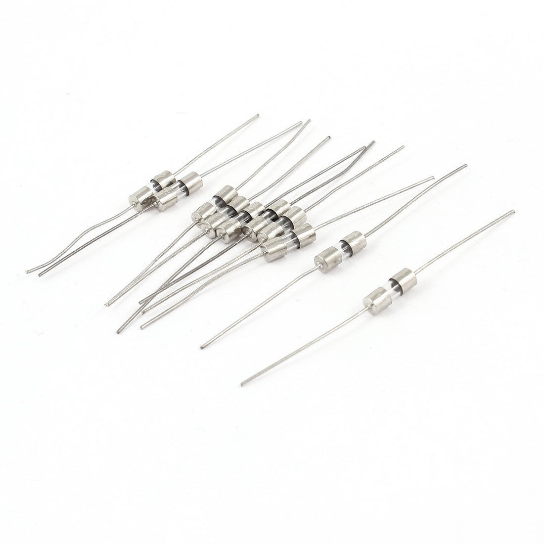 10 Pcs 3mm x 10mm Axial Leads Fast Acting Glass Fuses Tube 5Amp 250V