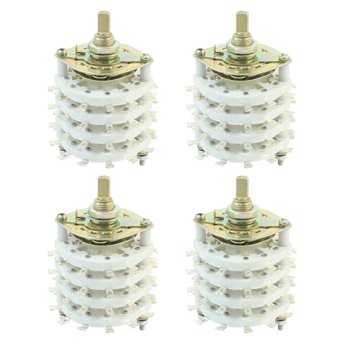 4PCS Band Channael Rotary Switch 4P11T 4 Pole 11 Position Four Decks