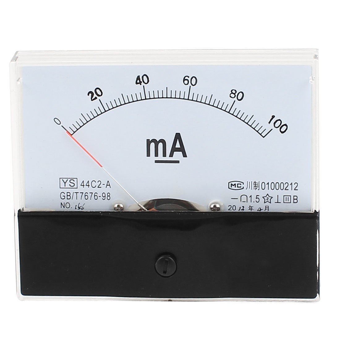 44C2-A 0-100mA Class 1.5 Accuracy Vertical Mounted Analog Ammeter Ampere Meter