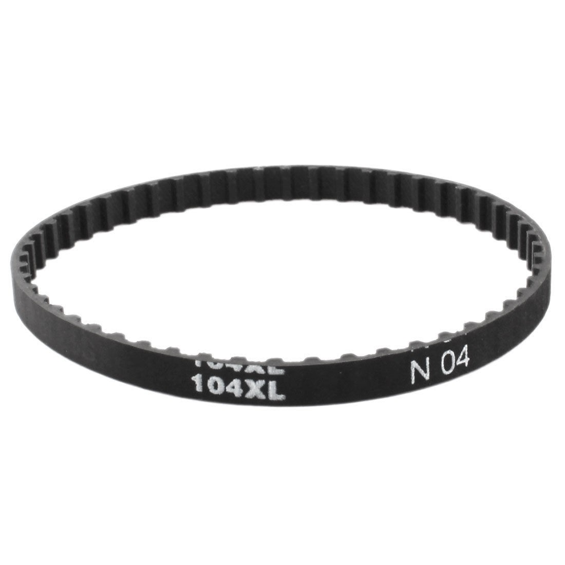XL-104 52 Teeth 025 6.4mm Width Black Rubber Cogged Industrial Timing Belt 10.4"