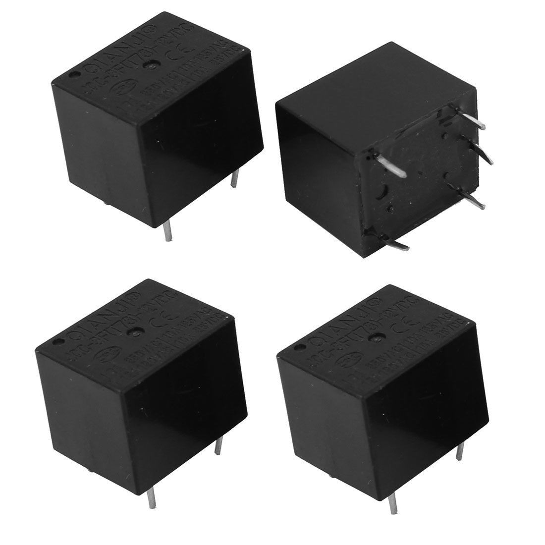 4 Pieces SPDT General Purpose Power Electromagneti<wbr/>c Relay DC 12V Coil