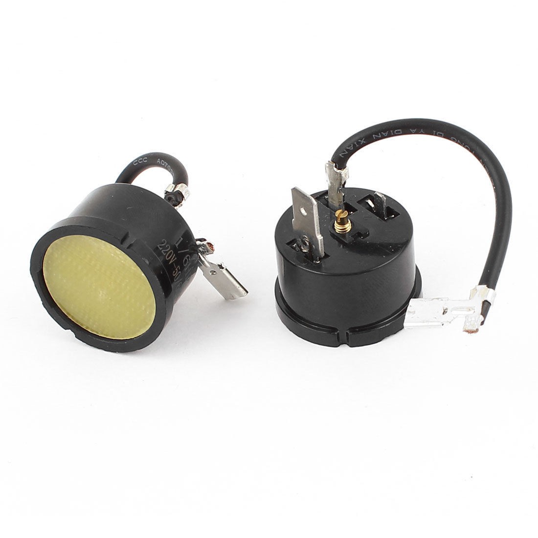 2 Pcs 1/6 HP Round Thermal Overloaded Protector Starter for 220V Air Conditioner
